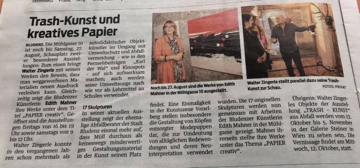 Pressebericht Walter Zingerle